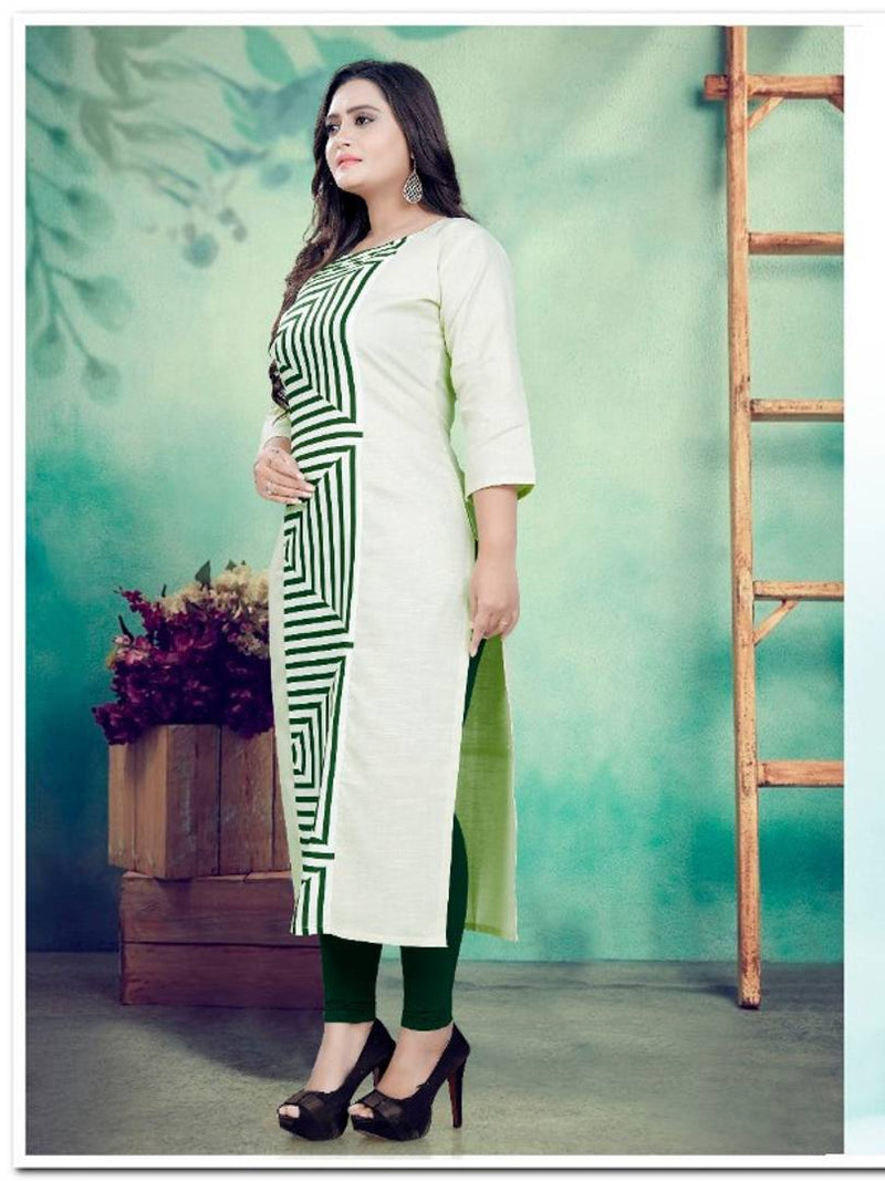 Stylish Flex Cotton Printed Women Kurti