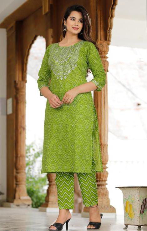 BEAUTIFUL KURTI HEAVY COTTON EMBROIDERY WORK