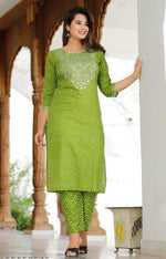 BEAUTIFUL KURTI HEAVY COTTON EMBROIDERY WORK